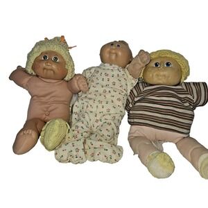 cabbage patch dolls vintage lot of 3